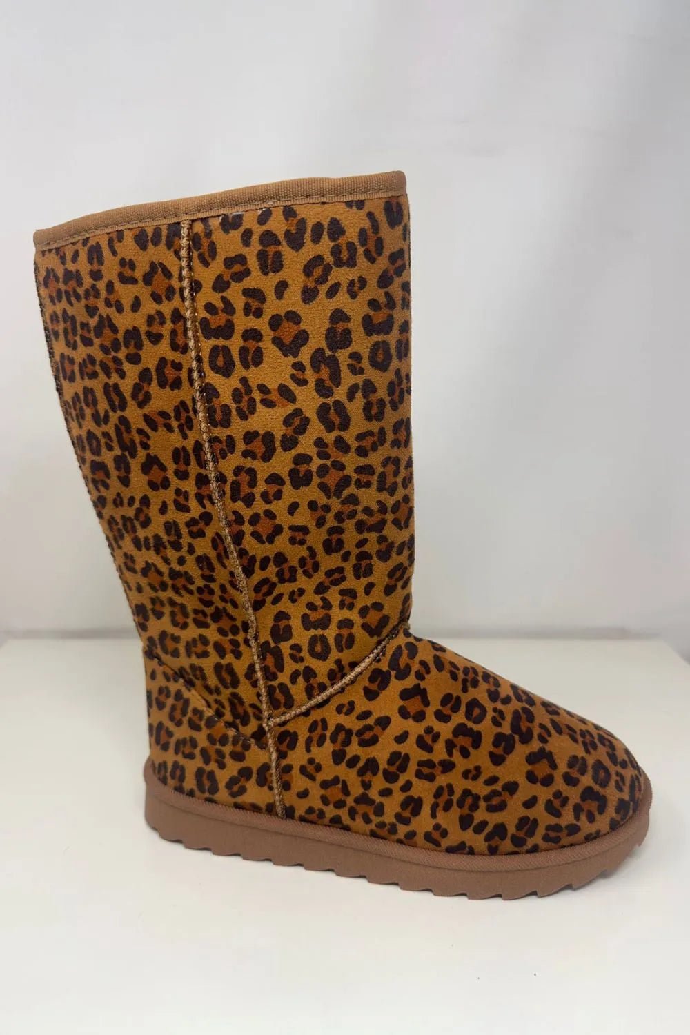 WILD DIVA Leopard Suede Round Toe Boots - Bela Fils BoutiqueBela Fils Boutique